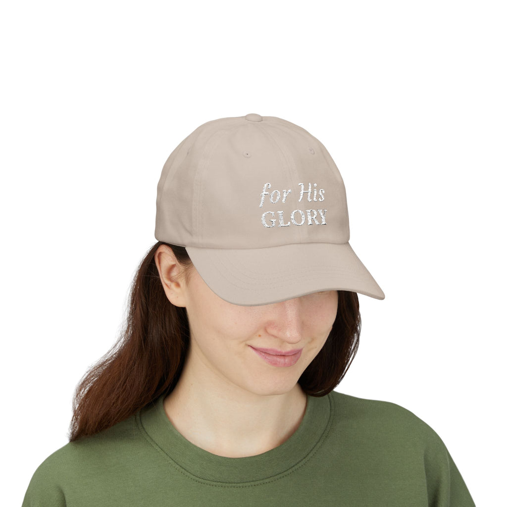 For His Glory Dad Cap – Embroidered Christian Baseball Hat