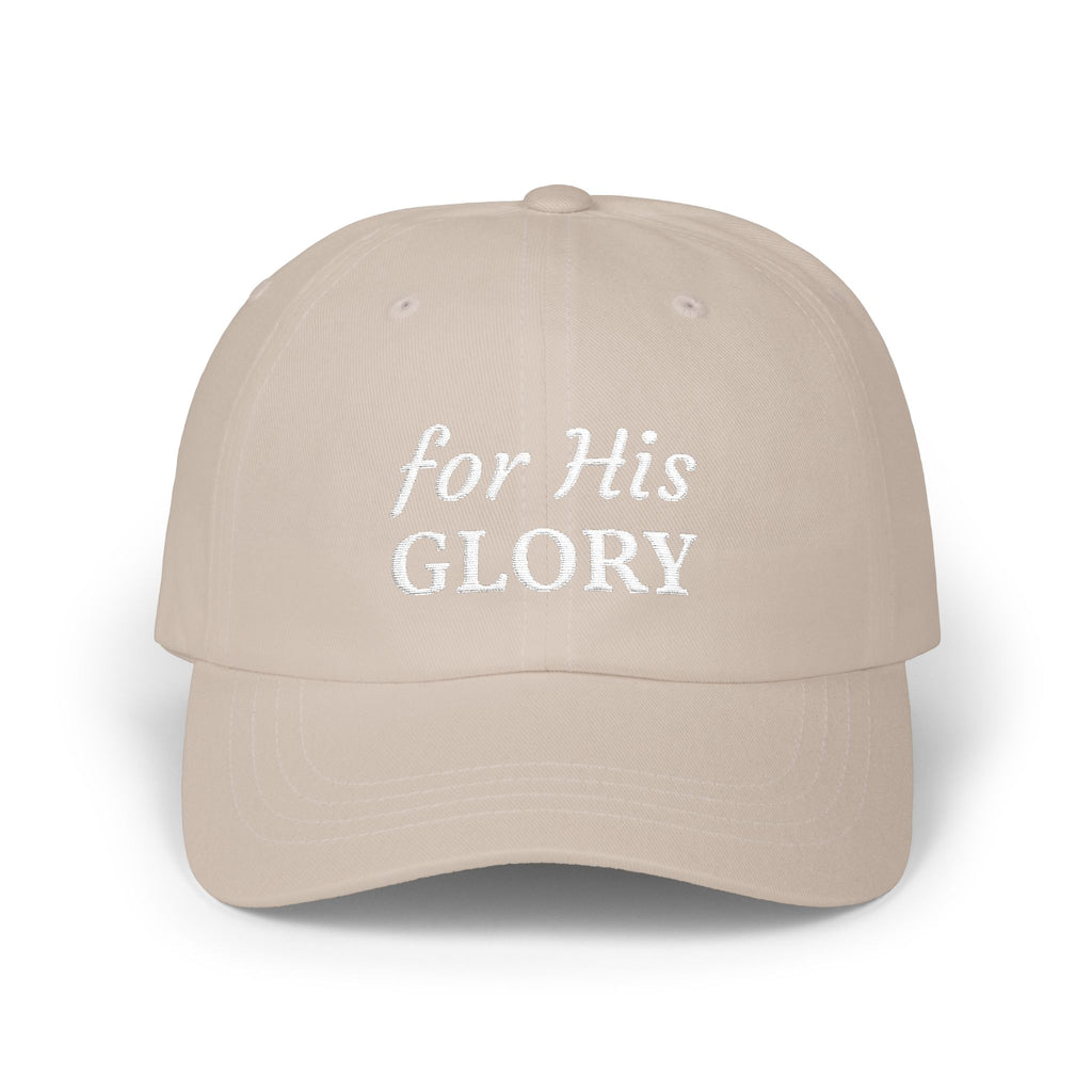 For His Glory Dad Cap – Embroidered Christian Baseball Hat