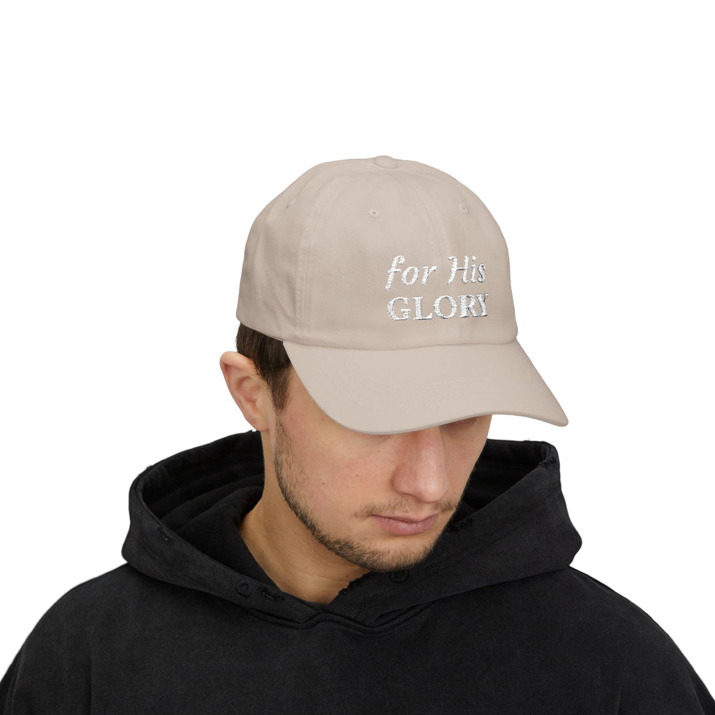 For His Glory Dad Cap – Embroidered Christian Baseball Hat